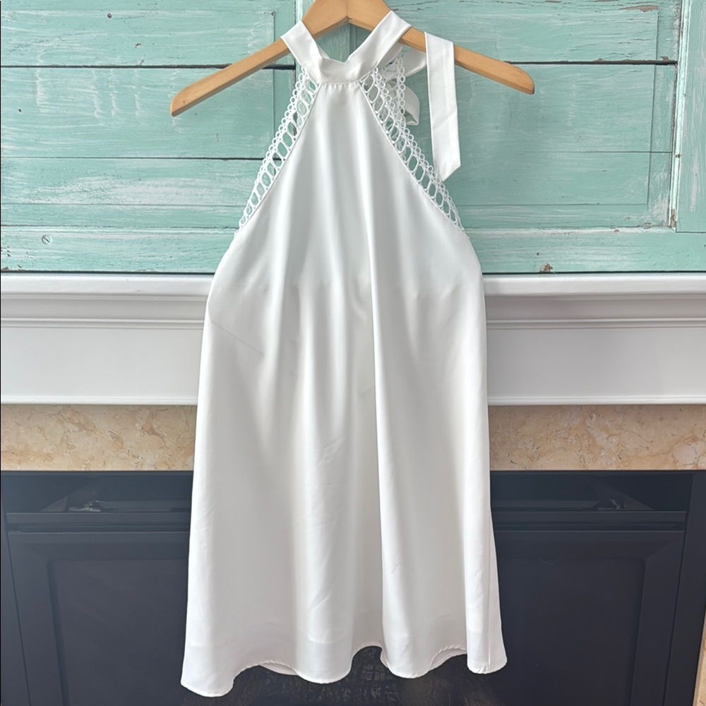 Cupshe White Tie Front Midi Dress